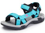 Trekkingsandalen van textielmateriaal TURQUOISE-ZWART