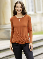 Shirt met modieuze knooplook 