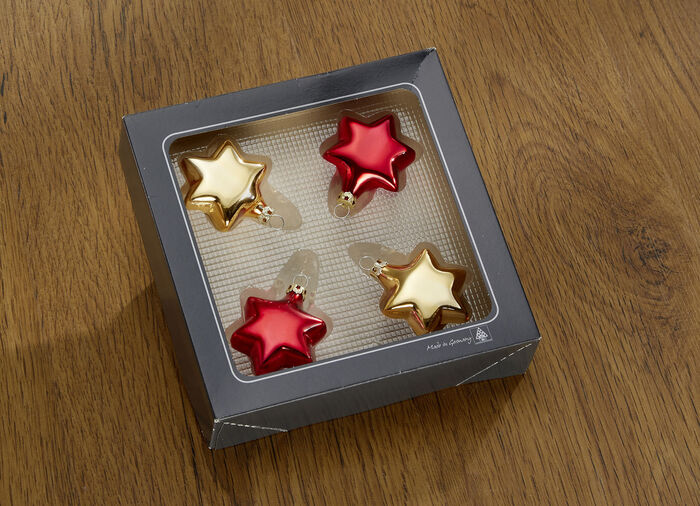 Edele boomversieringen van hoogwaardig Thüringer glas ROODGOUD