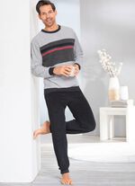 Pyjama van stretchbadstof met manchetten 