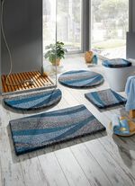 Badmat met een rijkelijk bedrukt moza&iuml;ek-golfdessin 