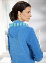 Huisjurk met capuchon TURQUOISE