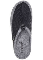 Pantoffels met elastisch trekkoord ZWART-GRIJS