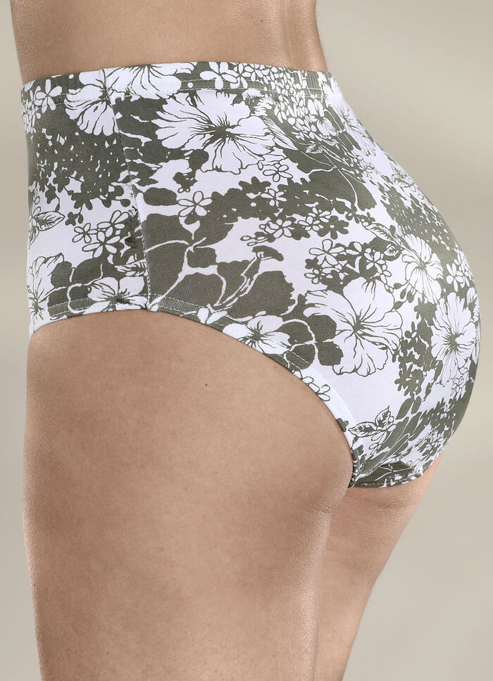 Set van vijf slips met bloemenprint 