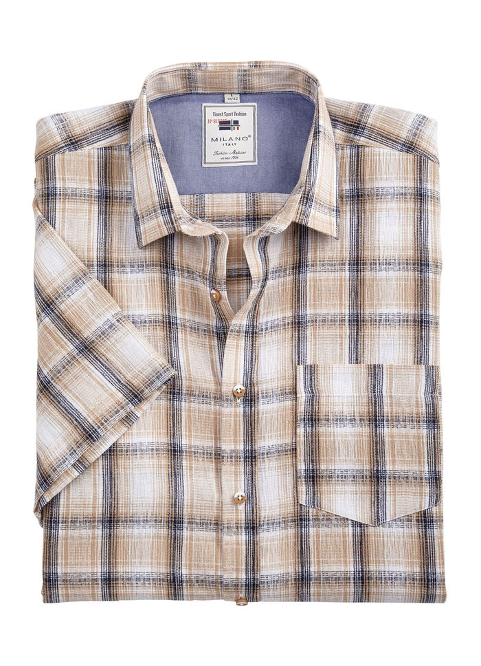 Geruit overhemd van &quot;Milano Italy&quot; in 3 kleuren BEIGE KARIERT