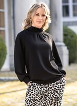 Sweatshirt met opstaande kraag 