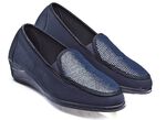 Comfortabele mocassin in elegante krokodillen-look MARINE