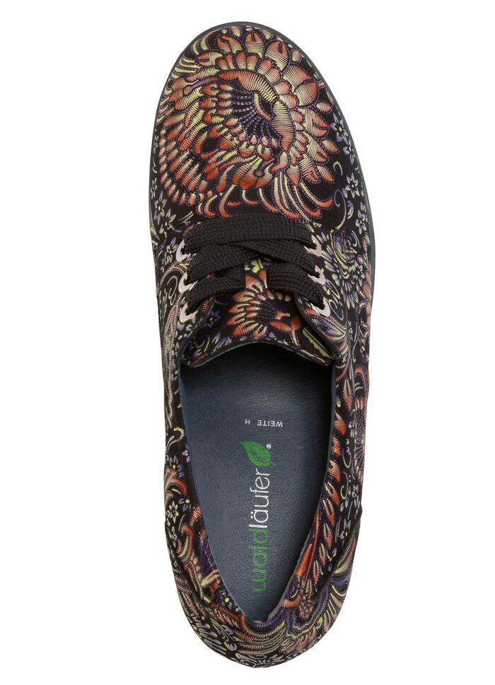 Waldl&auml;ufer, comfortabele dames trotteur, breedte H, met uitneembaar voetbed ZWART KLEURRIJK