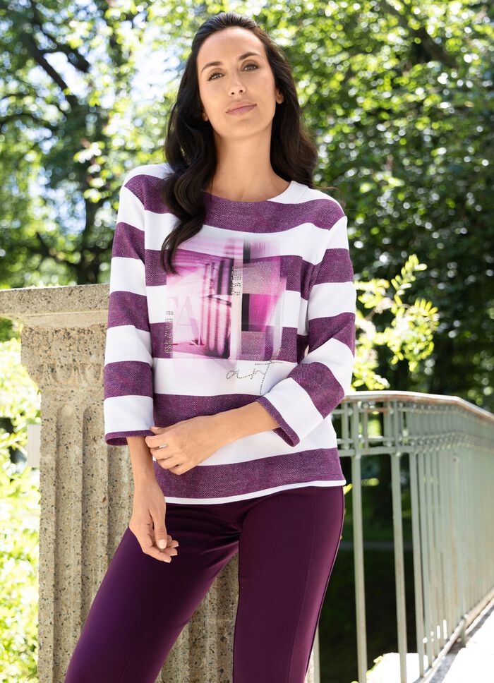 Trui met blokstreepdessin 