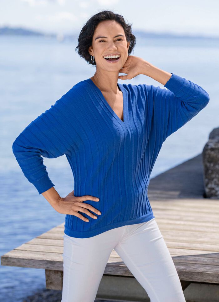 vleermuisvormige trui 