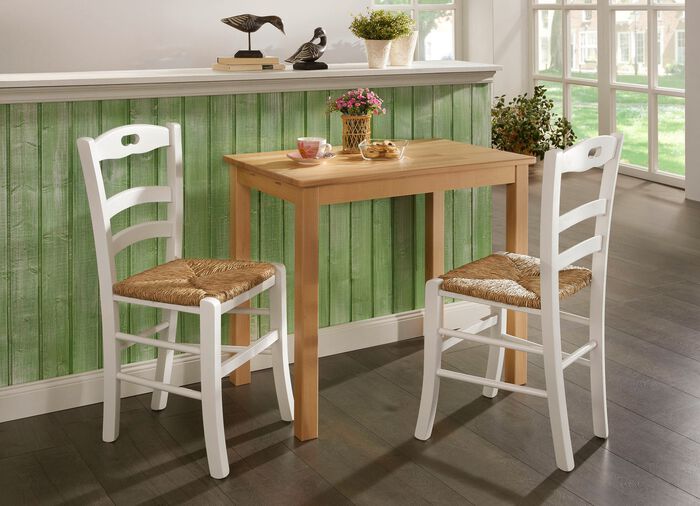 Eetkamerstoelen, set van 2, gemaakt van massief beukenhout 