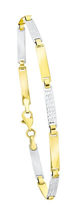 Fijne armband in bicolor 