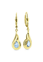 Oorbellen met blauwe topaas 