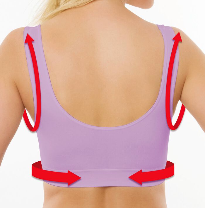 Feel-good bh, set van 3 ROZE-LAVENDEL-BLAUW