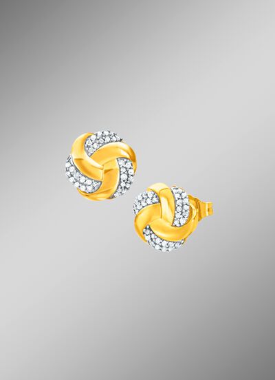 Oorbellen in knoopvorm 