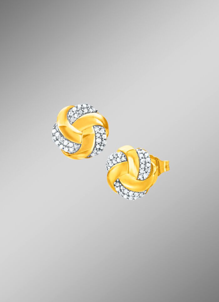 Oorbellen in knoopvorm 