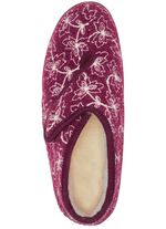 Klittenband pantoffels met gebroken wit borduursel BORDEAUX