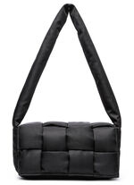 Collezione Alessandro tas gemaakt van delicaat glanzend textielmateriaal ZWART