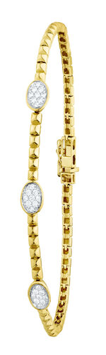 Elegante armband met 21 briljanten 