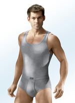 Set van vier slips van fijne ribstof, met gulp, effen bont 