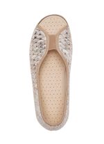 Slippers in goudbeige gemaakt van textielmateriaal GOUDBEIGE