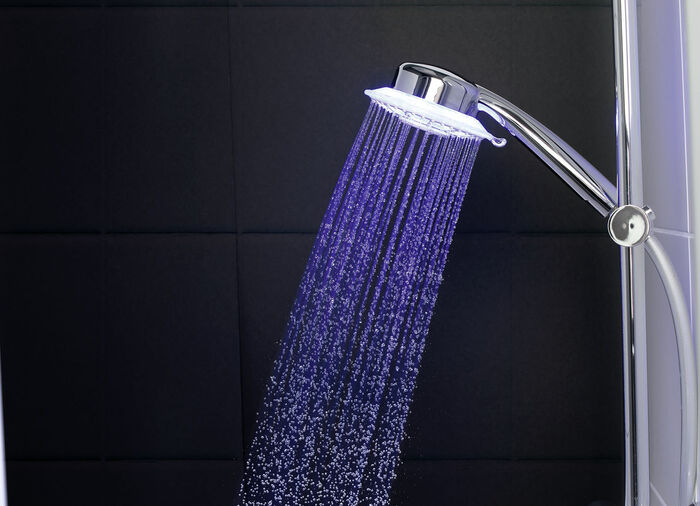 LED-douchekop met douchetijdindicator 