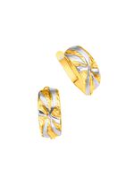 Tweekleurige creoolse klapoorbellen 