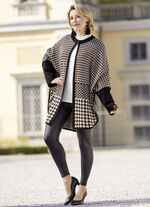 Legging in een fijne glanzende look ZWART