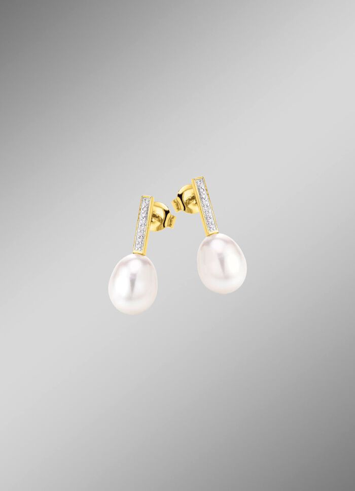 Stralende charme &ndash; vergulde zilveren oorbellen 