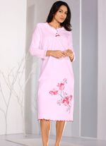 Set van twee nachthemden met knoopsluiting en decoratieve strik 