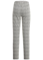 Broek met glencheck-design ZWART-ECRU