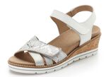 Sandalen met klittenband WIT-LICHTGRIJS