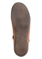 ELENA EDEN veterbootie met gevoerde textielen schachtrand COGNAC