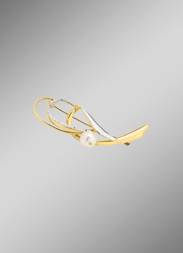 Edele elegantie: pin met gekweekte zoetwaterparel 