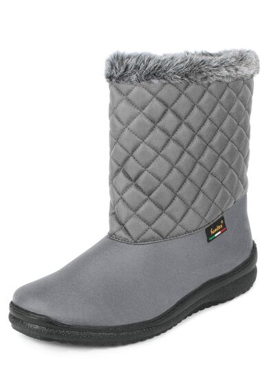 Winterlaarzen met kraag van imitatiebont 