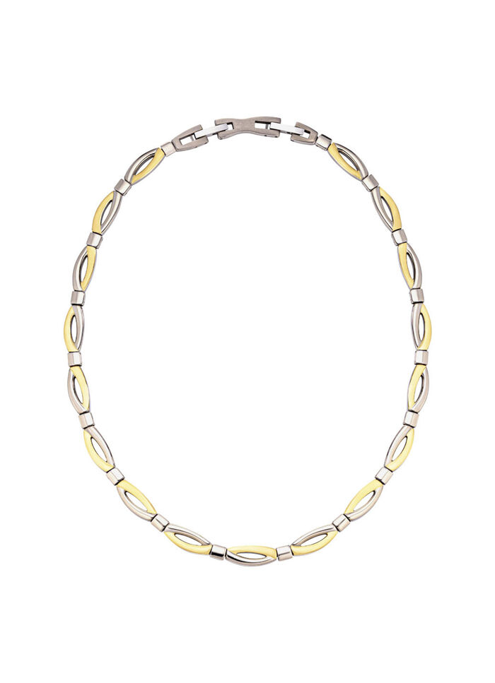 Tweekleurige titanium ketting 