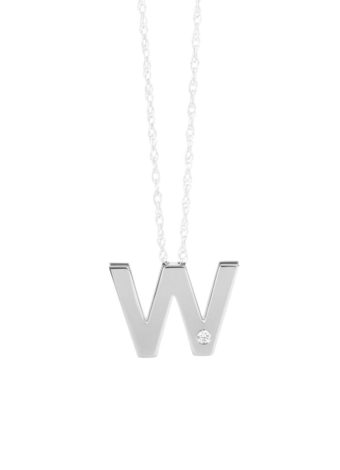 Uniek en elegant: Platina letterhanger 