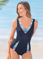 Sunmarin badpak met inzetstukken en half korset, tot cup F 