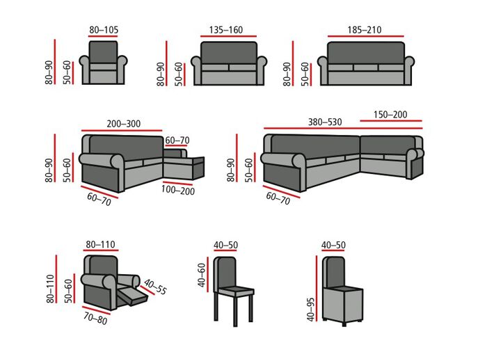 Stretch hoezen in verschillende uitvoeringen en kleuren CR&Egrave;ME