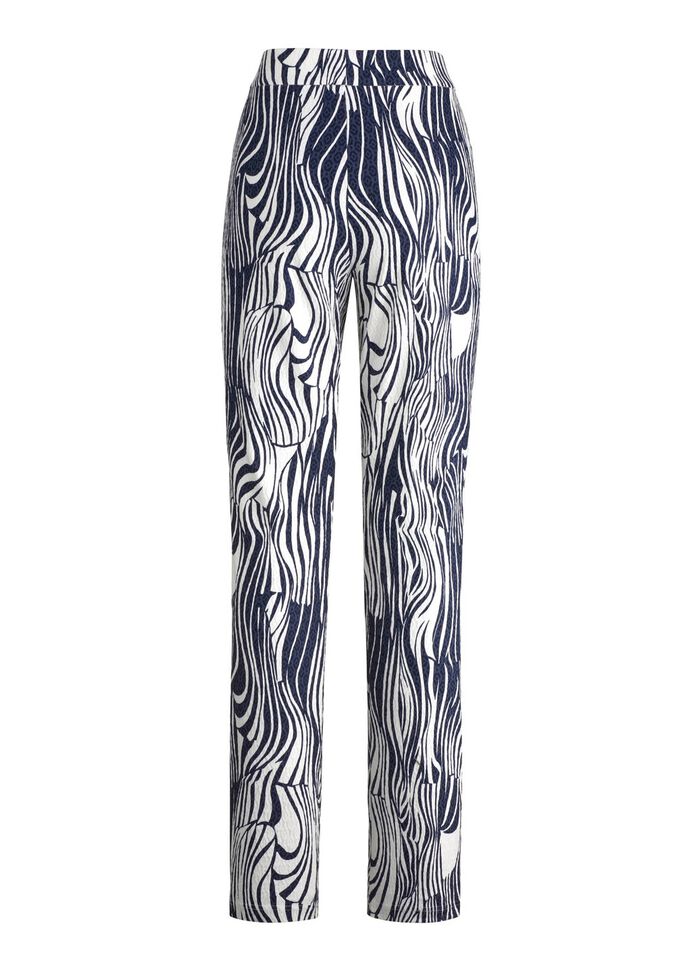 Broek met opvallend dessin 