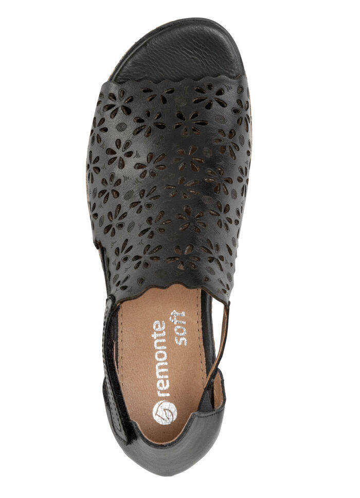 Sandaal met klittenbandsluiting ZWART