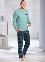 Comte pyjama met V-hals en open manchetten 