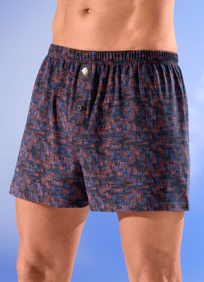 Vierpack boxershorts met knoopsluiting 