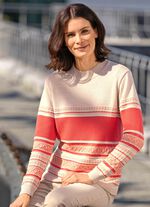 Trui met gestreept dessin ZANDZALM