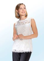 Kanten top in 3 kleuren ECRU