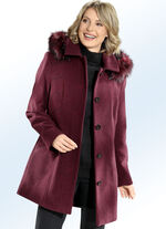 Jas met afneembare capuchon WIJNROOD