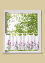 Decoratief kort gordijn met vlinderweidemotief