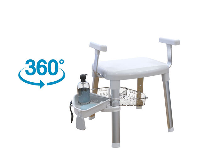 Douche- en badkruk van hoogwaardig kunststof 