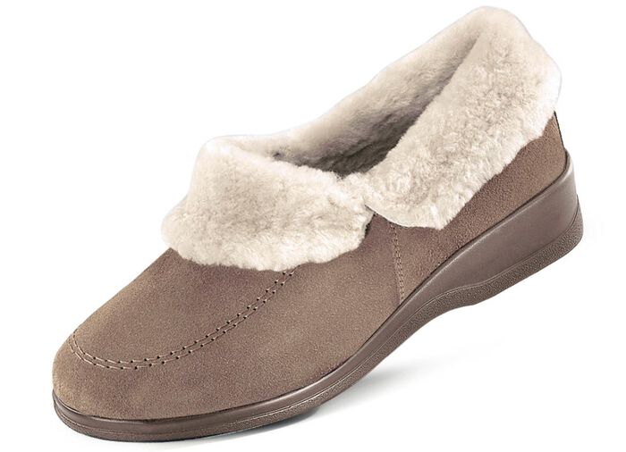 ELENA EDEN pantoffels met voering van echte schapenvacht 