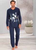 Pyjama met V-hals en open uiteinden 